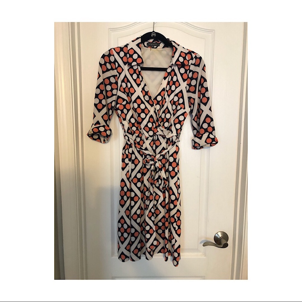 Faux wrap dress